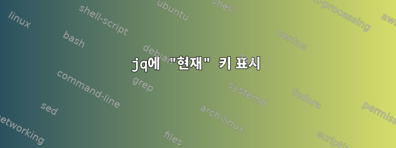 jq에 "현재" 키 표시