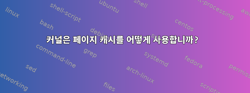 커널은 페이지 캐시를 어떻게 사용합니까?