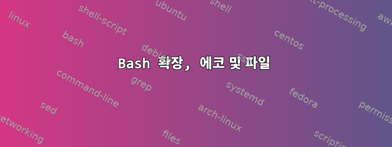 Bash 확장, 에코 및 파일