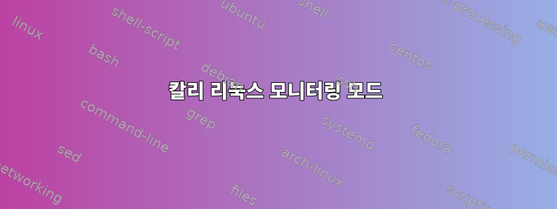 칼리 리눅스 모니터링 모드