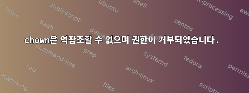 chown은 역참조할 수 없으며 권한이 거부되었습니다.