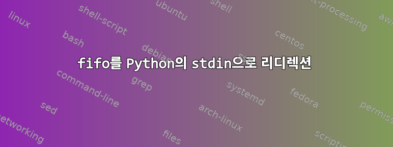 fifo를 Python의 stdin으로 리디렉션