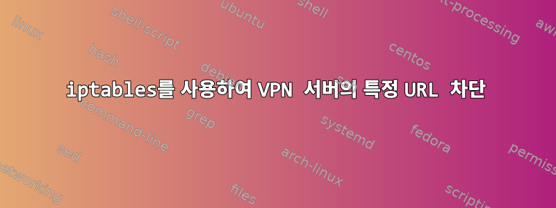 iptables를 사용하여 VPN 서버의 특정 URL 차단