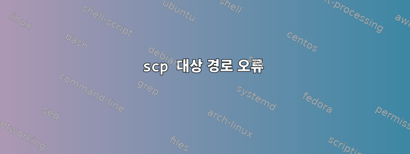 scp 대상 경로 오류