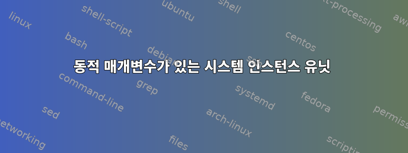 동적 매개변수가 있는 시스템 인스턴스 유닛