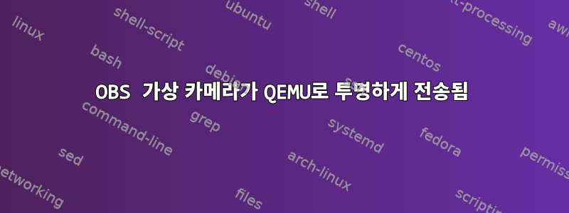 OBS 가상 카메라가 QEMU로 투명하게 전송됨