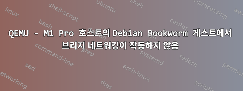 QEMU - M1 Pro 호스트의 Debian Bookworm 게스트에서 브리지 네트워킹이 작동하지 않음