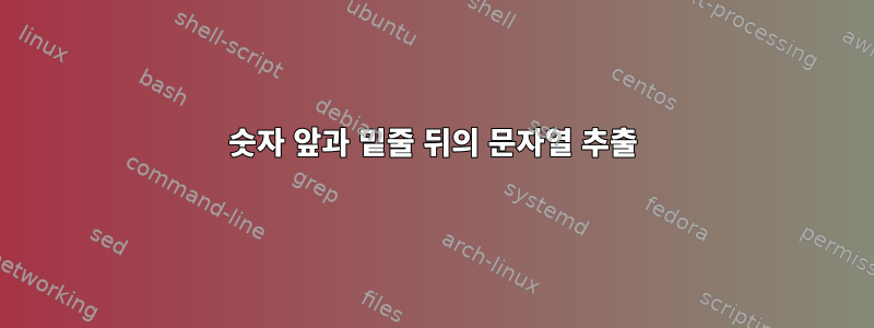 숫자 앞과 밑줄 뒤의 문자열 추출