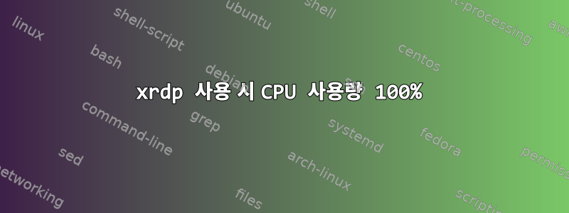 xrdp 사용 시 CPU 사용량 100%