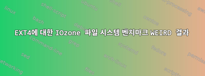 EXT4에 대한 IOzone 파일 시스템 벤치마크 WEIRD 결과