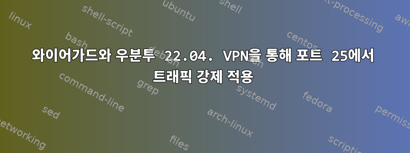 와이어가드와 우분투 22.04. VPN을 통해 포트 25에서 트래픽 강제 적용