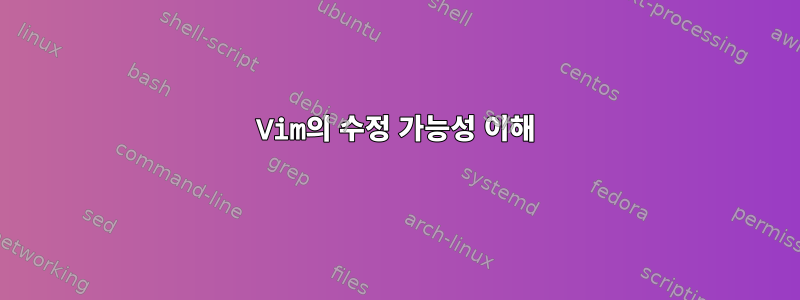 Vim의 수정 가능성 이해