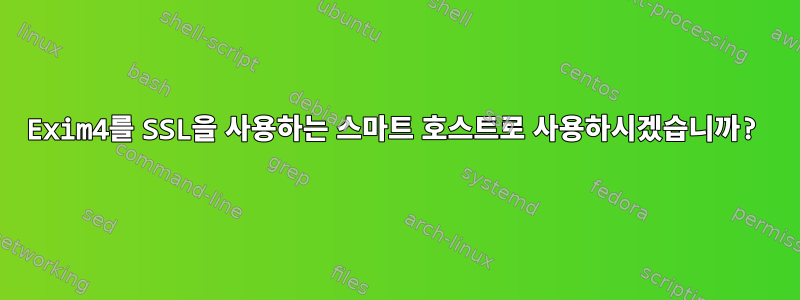 Exim4를 SSL을 사용하는 스마트 호스트로 사용하시겠습니까?