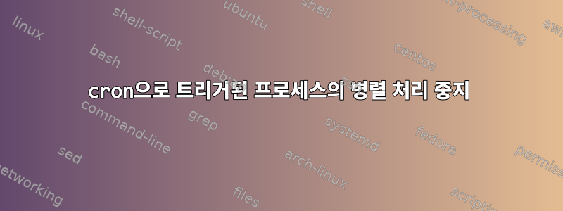 cron으로 트리거된 프로세스의 병렬 처리 중지