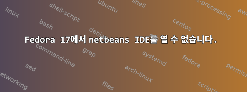 Fedora 17에서 netbeans IDE를 열 수 없습니다.