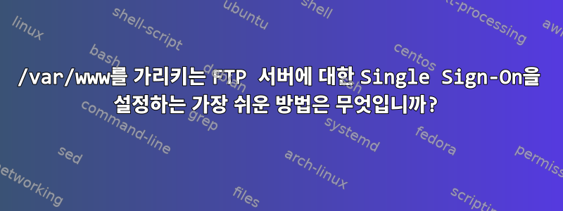 /var/www를 가리키는 FTP 서버에 대한 Single Sign-On을 설정하는 가장 쉬운 방법은 무엇입니까?