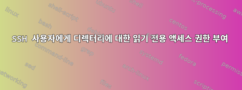 SSH 사용자에게 디렉터리에 대한 읽기 전용 액세스 권한 부여