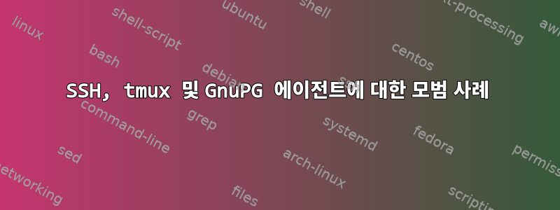 SSH, tmux 및 GnuPG 에이전트에 대한 모범 사례