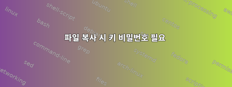 파일 복사 시 키 비밀번호 필요