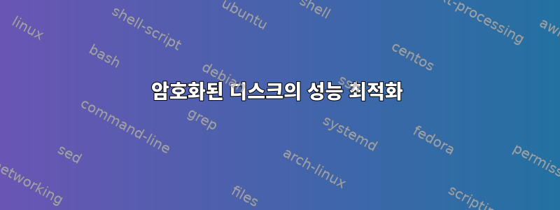 암호화된 디스크의 성능 최적화