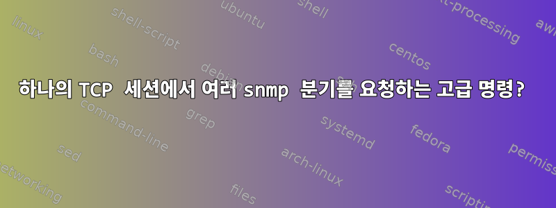 하나의 TCP 세션에서 여러 snmp 분기를 요청하는 고급 명령?