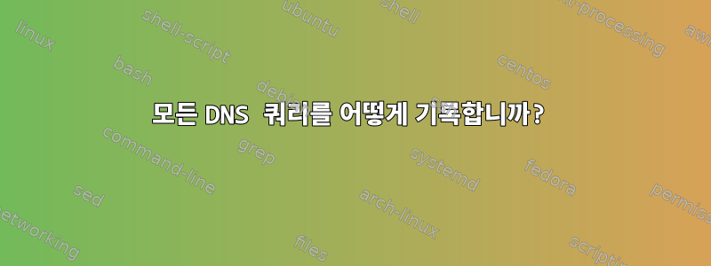 모든 DNS 쿼리를 어떻게 기록합니까?