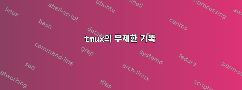 tmux의 무제한 기록