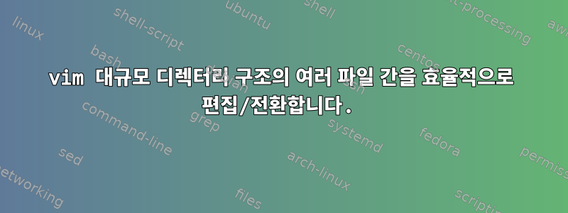 vim 대규모 디렉터리 구조의 여러 파일 간을 효율적으로 편집/전환합니다.