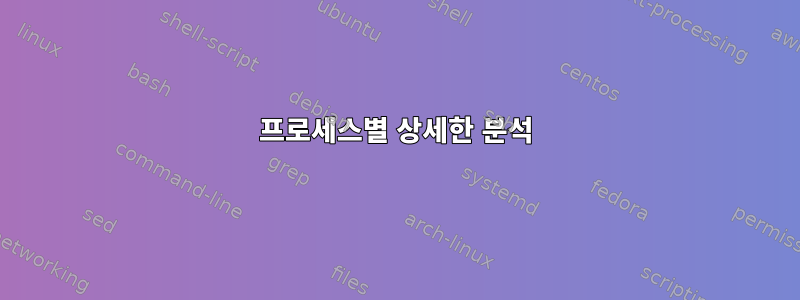 프로세스별 상세한 분석