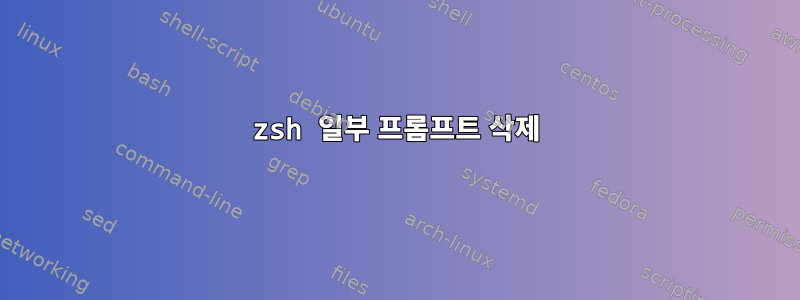 zsh 일부 프롬프트 삭제