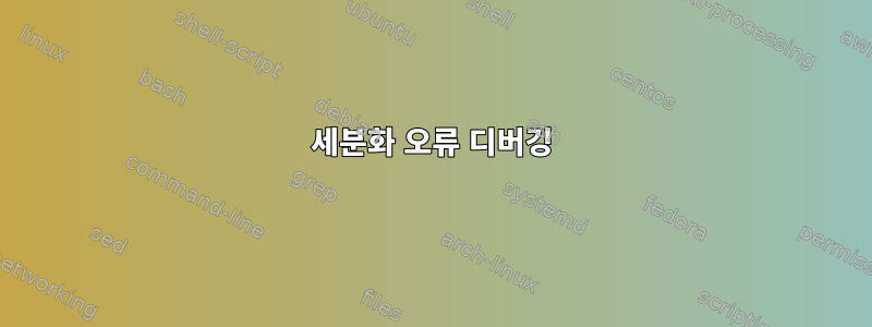 세분화 오류 디버깅