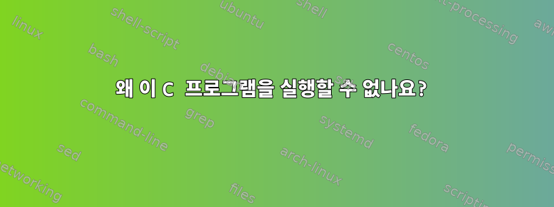 왜 이 C 프로그램을 실행할 수 없나요?