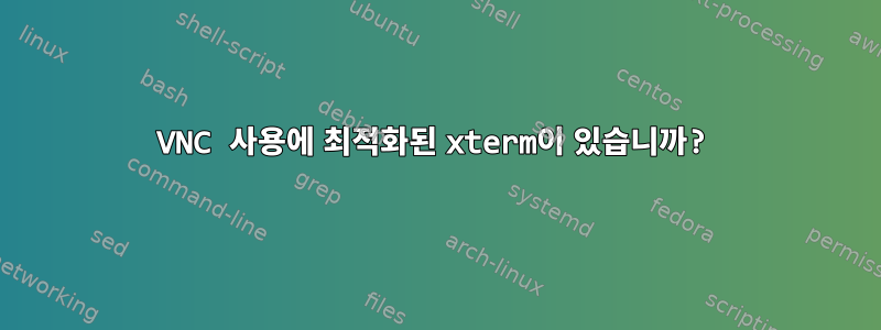 VNC 사용에 최적화된 xterm이 있습니까?