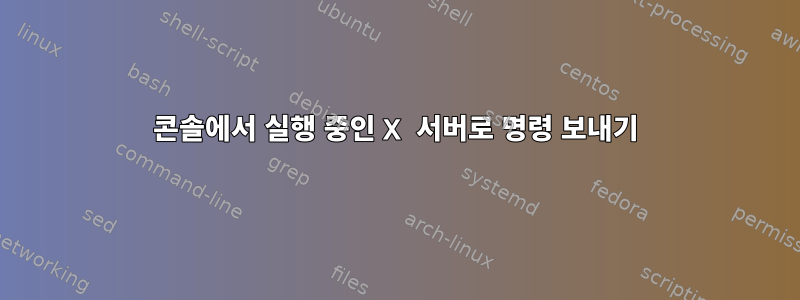 콘솔에서 실행 중인 X 서버로 명령 보내기