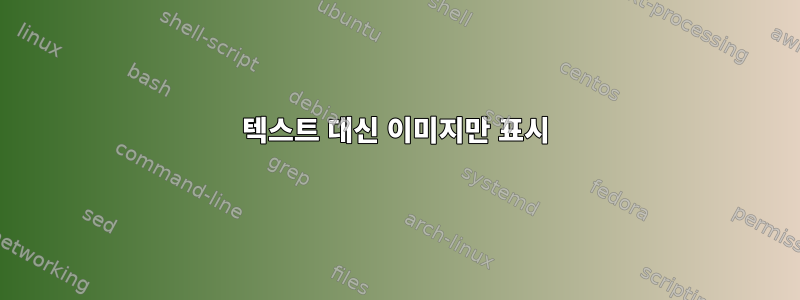 텍스트 대신 이미지만 표시