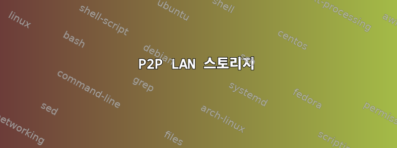 P2P LAN 스토리지