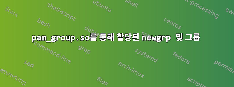 pam_group.so를 통해 할당된 newgrp 및 그룹