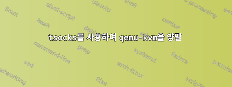 tsocks를 사용하여 qemu-kvm을 양말