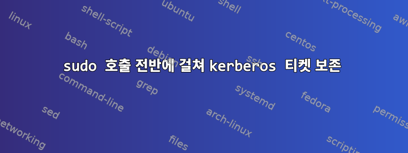 sudo 호출 전반에 걸쳐 kerberos 티켓 보존