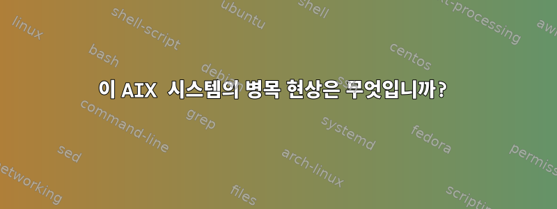 이 AIX 시스템의 병목 현상은 무엇입니까?