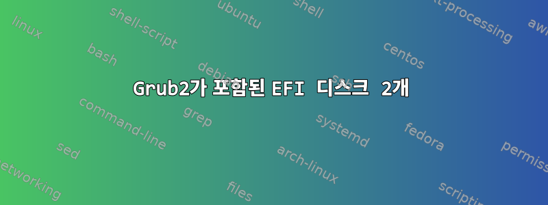 Grub2가 포함된 EFI 디스크 2개