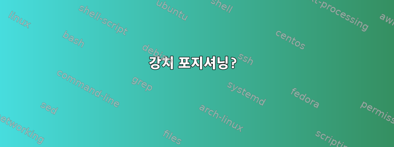 강치 포지셔닝?