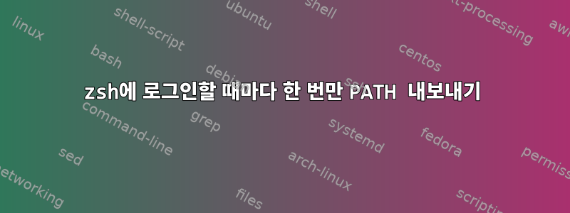 zsh에 로그인할 때마다 한 번만 PATH 내보내기