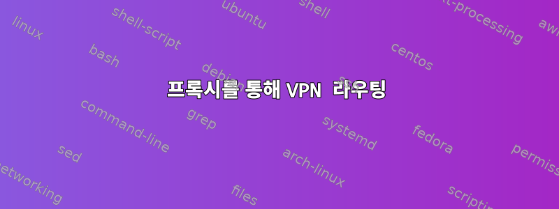 프록시를 통해 VPN 라우팅