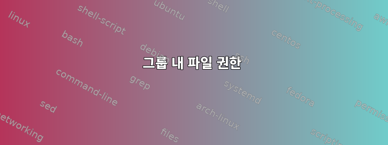 그룹 내 파일 권한