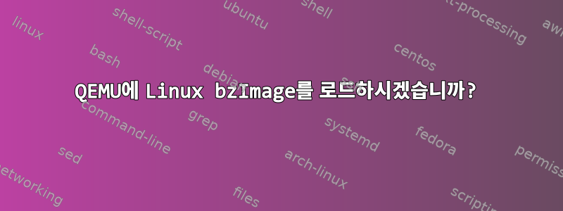 QEMU에 Linux bzImage를 로드하시겠습니까?