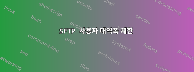 SFTP 사용자 대역폭 제한