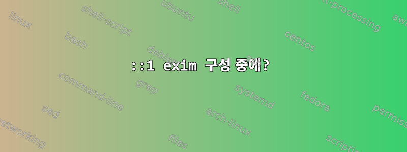 ::1 exim 구성 중에?