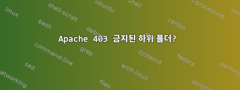 Apache 403 금지된 하위 폴더?