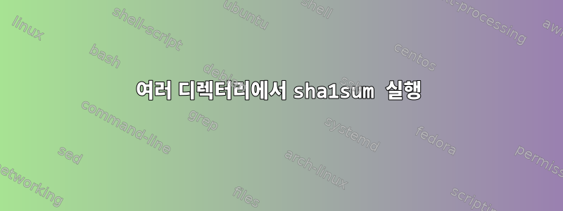 여러 디렉터리에서 sha1sum 실행